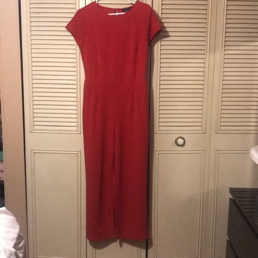 Vibrant red jumpsuit